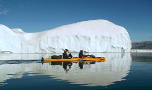 Ikayaking excursion among icebergs