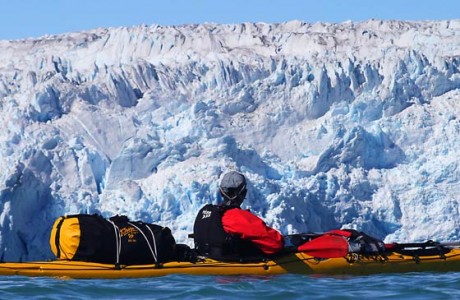 Greenland kayaking tours, glacier front