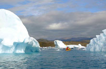 kayak icebergs groenlandia